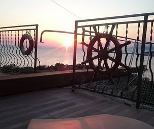 Sunset from apartment for rent, Utjeha Montenegro